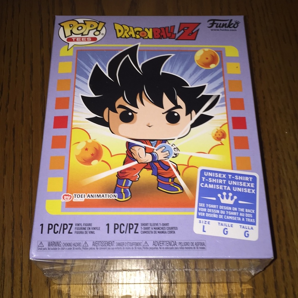Dragonball z POP and Tee size Large